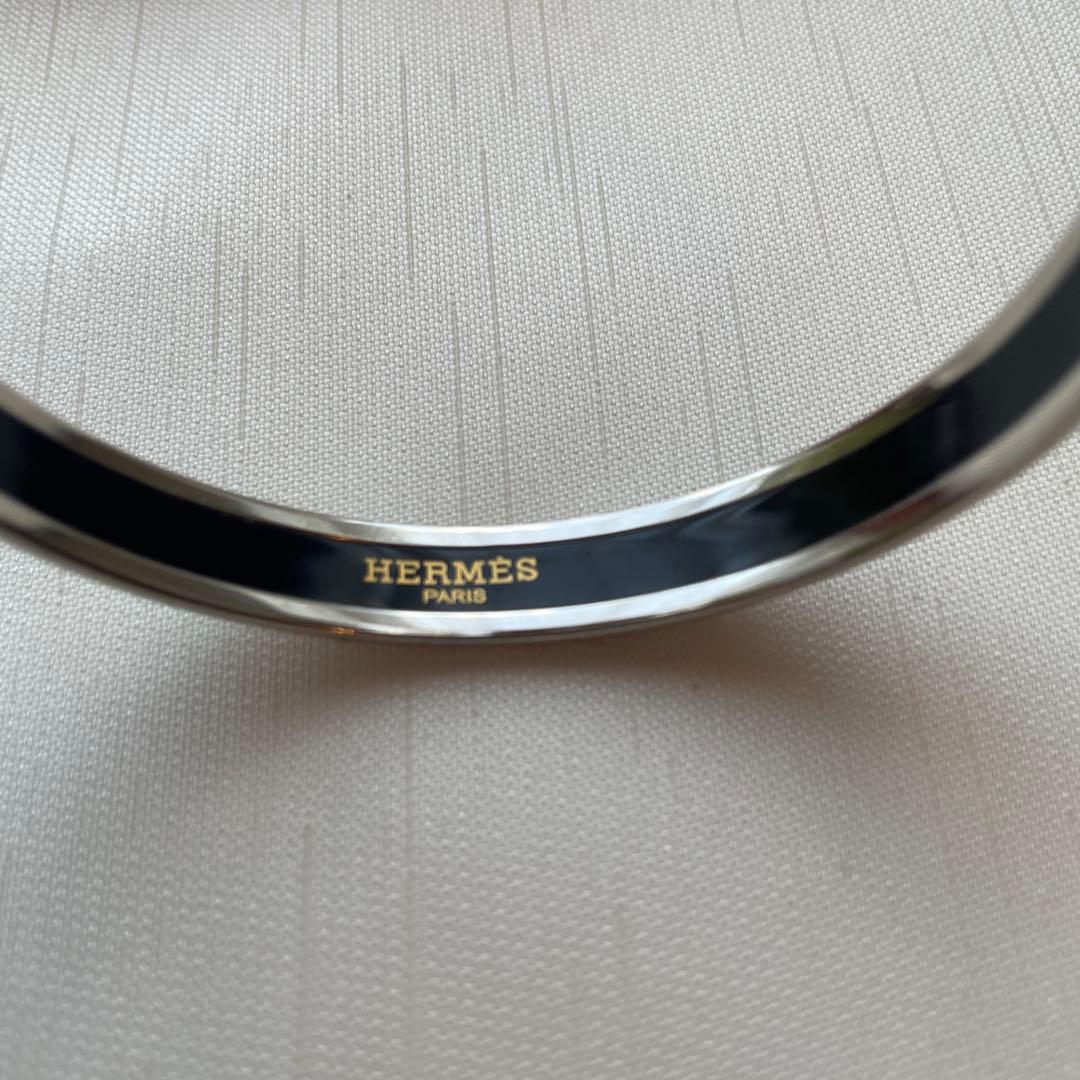 HERMES バングル ブラック・ホワイト　エマイユPM