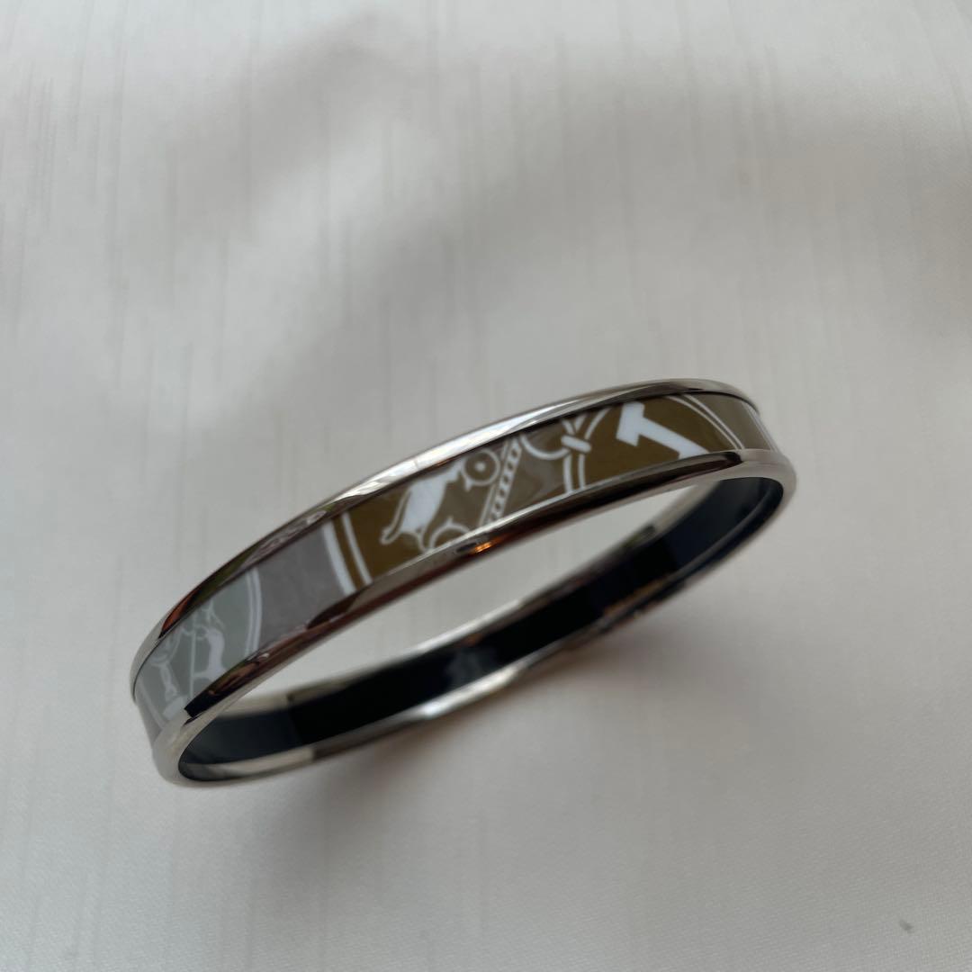 HERMES バングル ブラック・ホワイト　エマイユPM