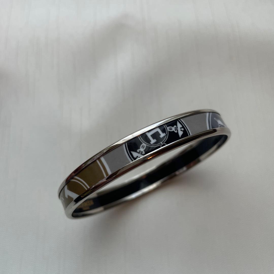 HERMES バングル ブラック・ホワイト　エマイユPM