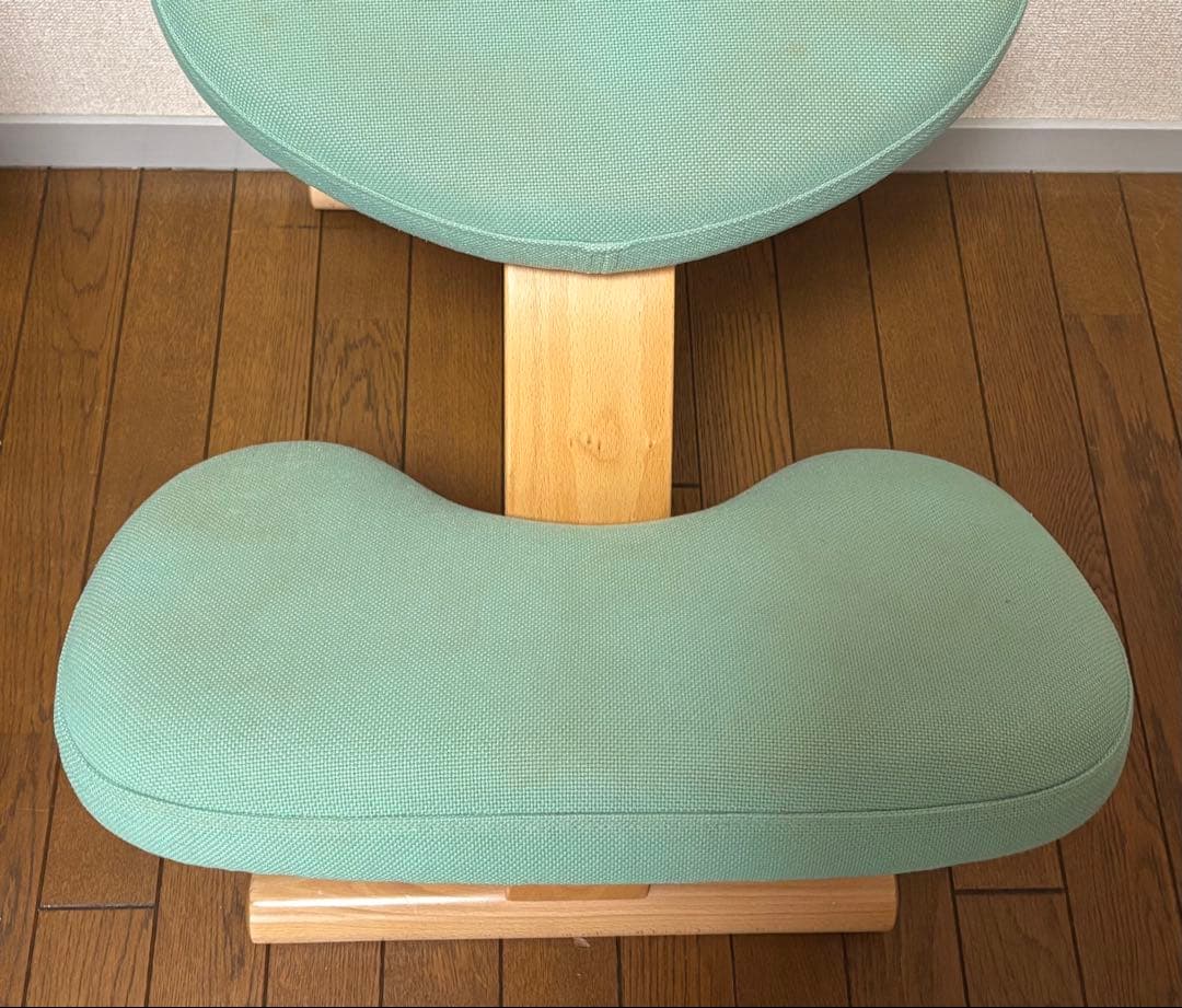 サカモトハウス　バランスチェア・イージー　ライトグリーン カバー ソフトブラウン
