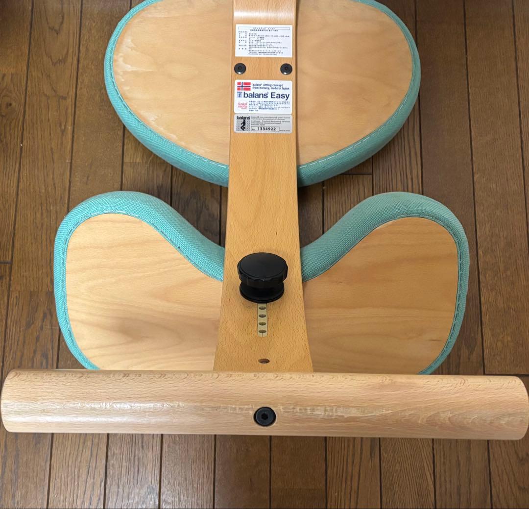 サカモトハウス　バランスチェア・イージー　ライトグリーン カバー ソフトブラウン