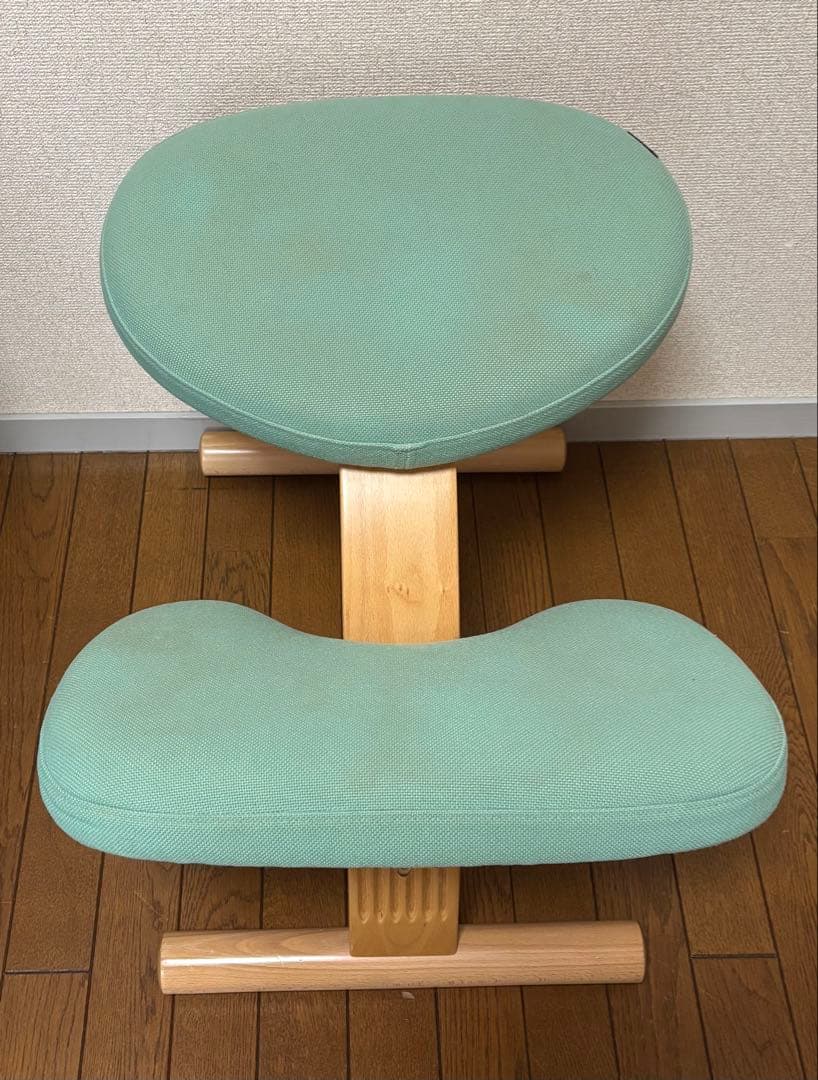 サカモトハウス　バランスチェア・イージー　ライトグリーン カバー ソフトブラウン