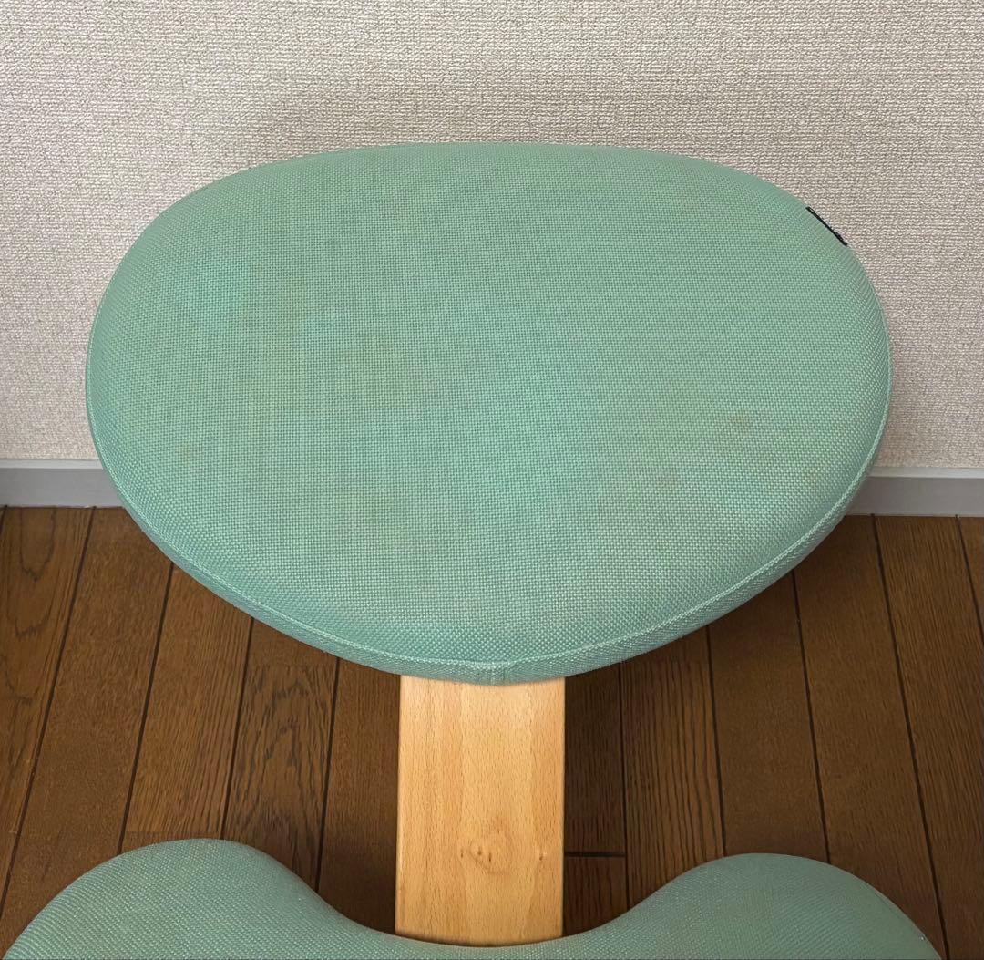 サカモトハウス　バランスチェア・イージー　ライトグリーン カバー ソフトブラウン