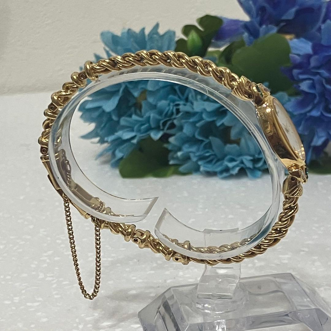 SEIKO セイコー　ブレスウォッチ　色石　エレガント ゴールド 腕時計　稼働品