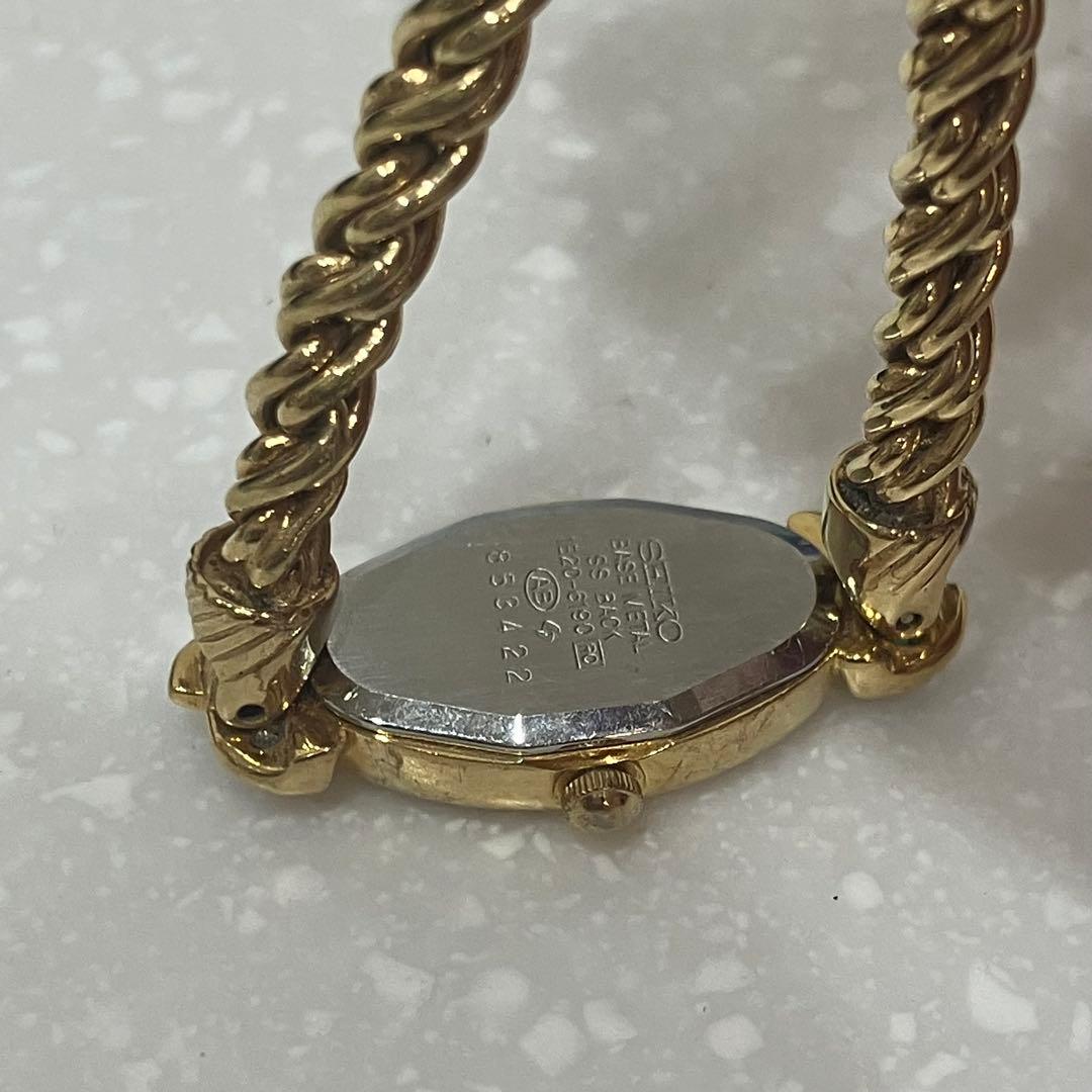 SEIKO セイコー　ブレスウォッチ　色石　エレガント ゴールド 腕時計　稼働品