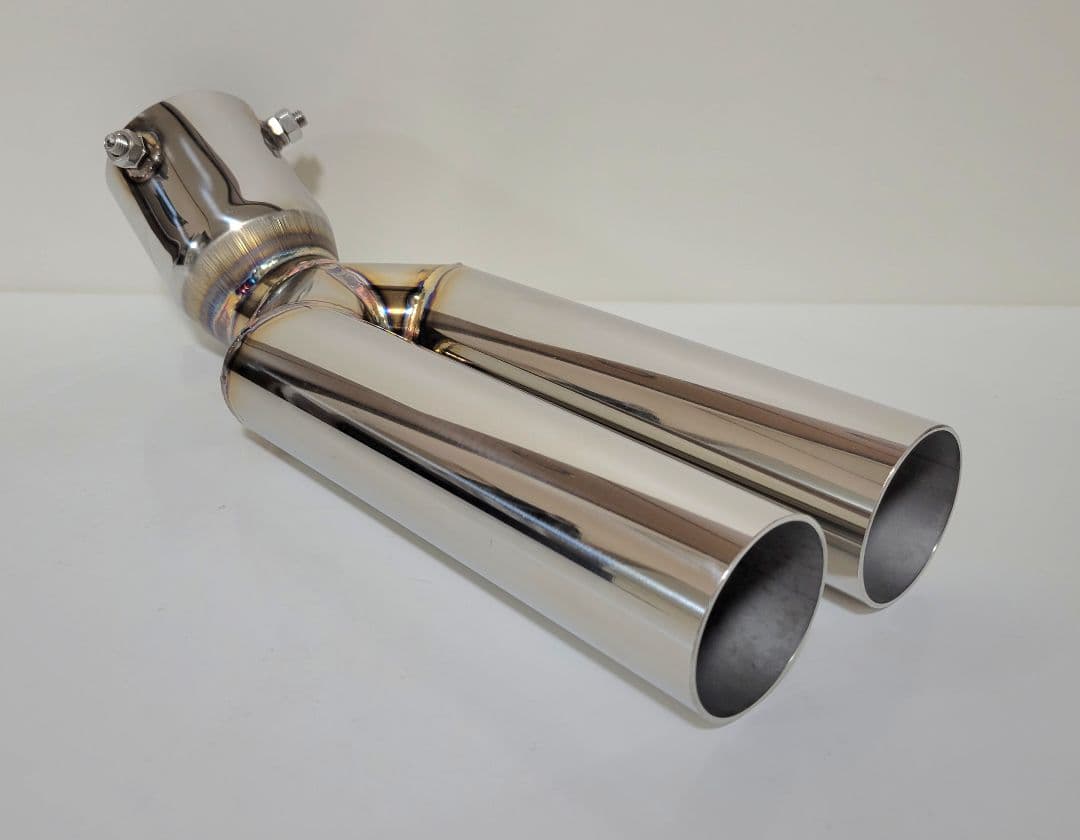汎用オールステンレス　ネオクラシックデュアルマフラーカッター