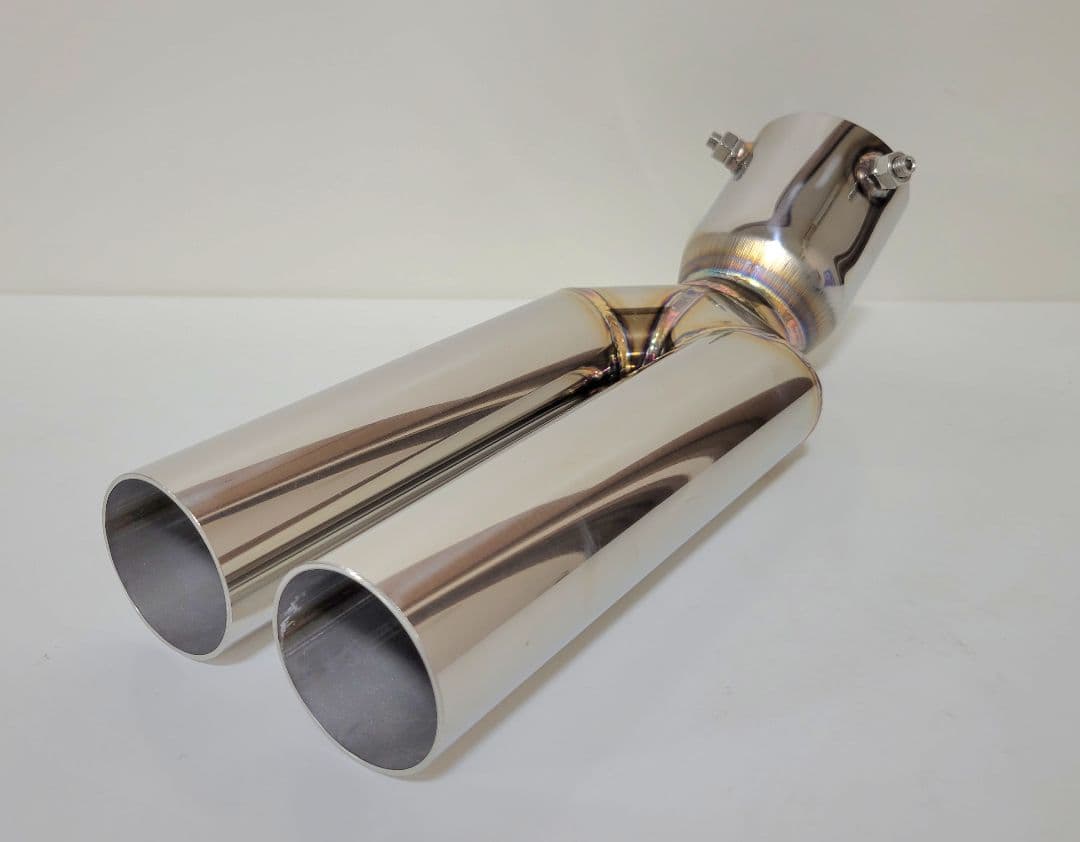 汎用オールステンレス　ネオクラシックデュアルマフラーカッター
