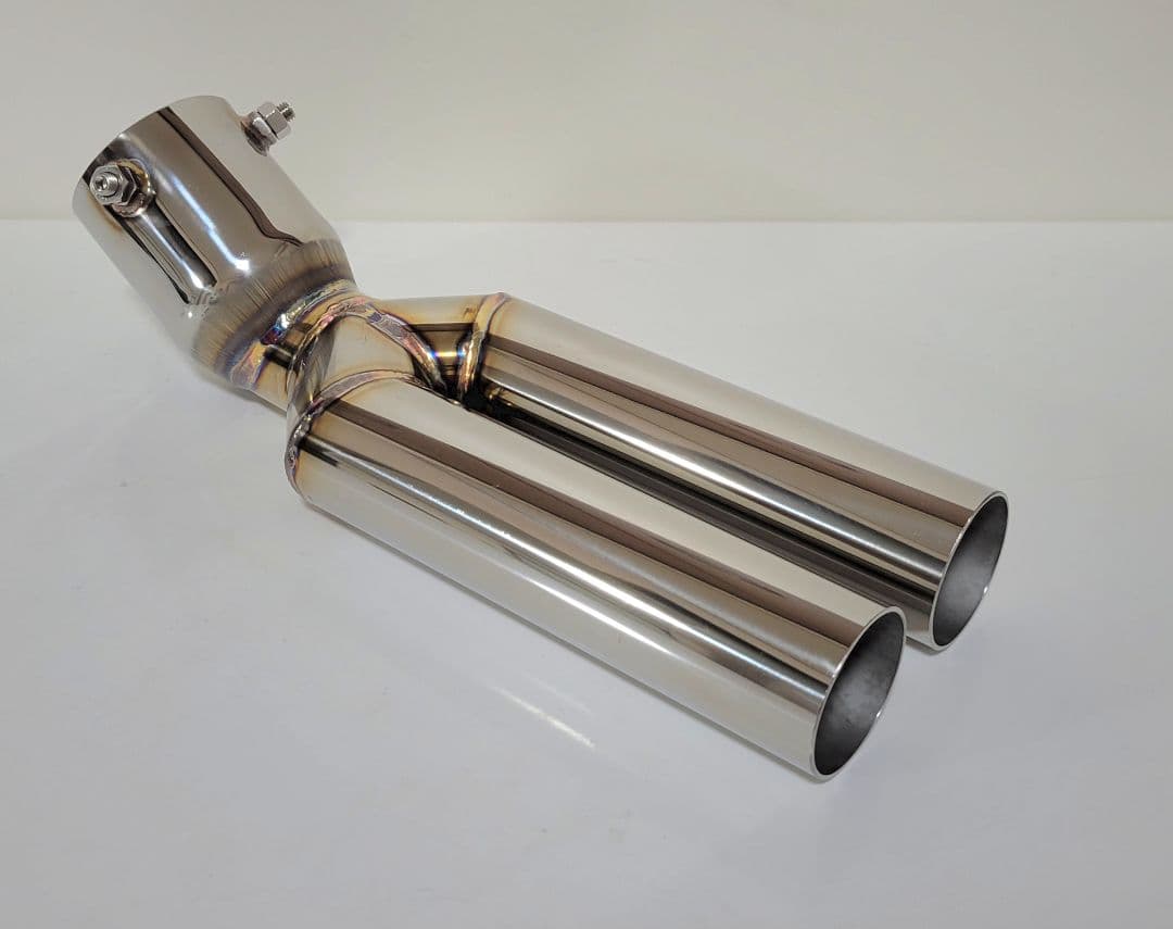 汎用オールステンレス　ネオクラシックデュアルマフラーカッター