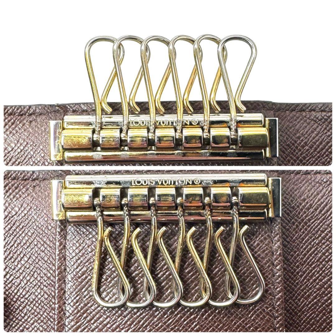 美品 ルイヴィトン ダミエ エベヌ ミュルティクレ6 キーケース 6連 鍵 .