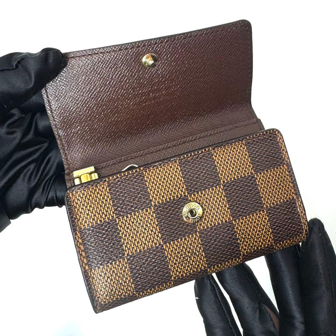 美品 ルイヴィトン ダミエ エベヌ ミュルティクレ6 キーケース 6連 鍵 .