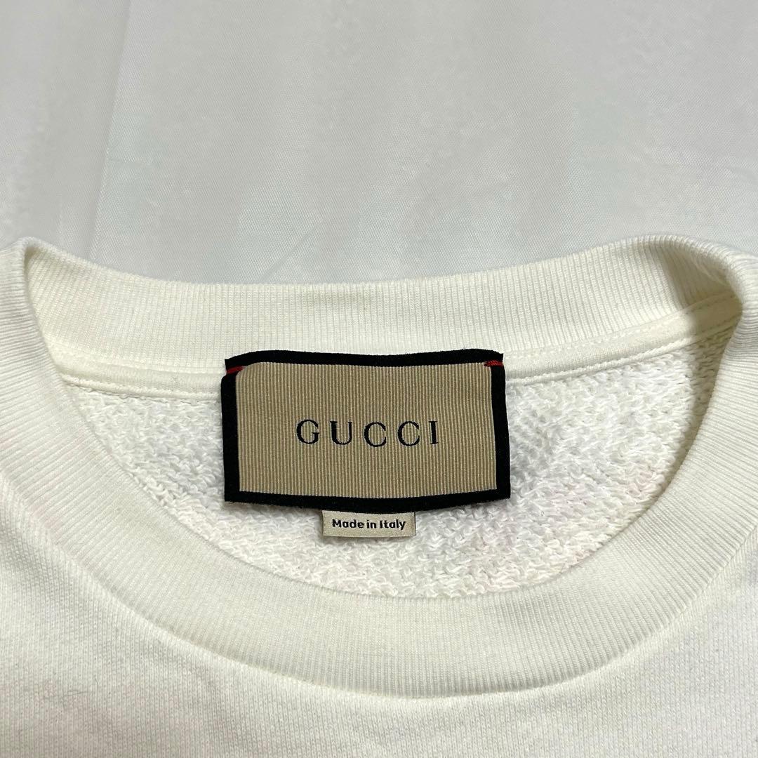 【美品】GUCCI JEAN HARLOW スウェットM 白 ピンク 正規品