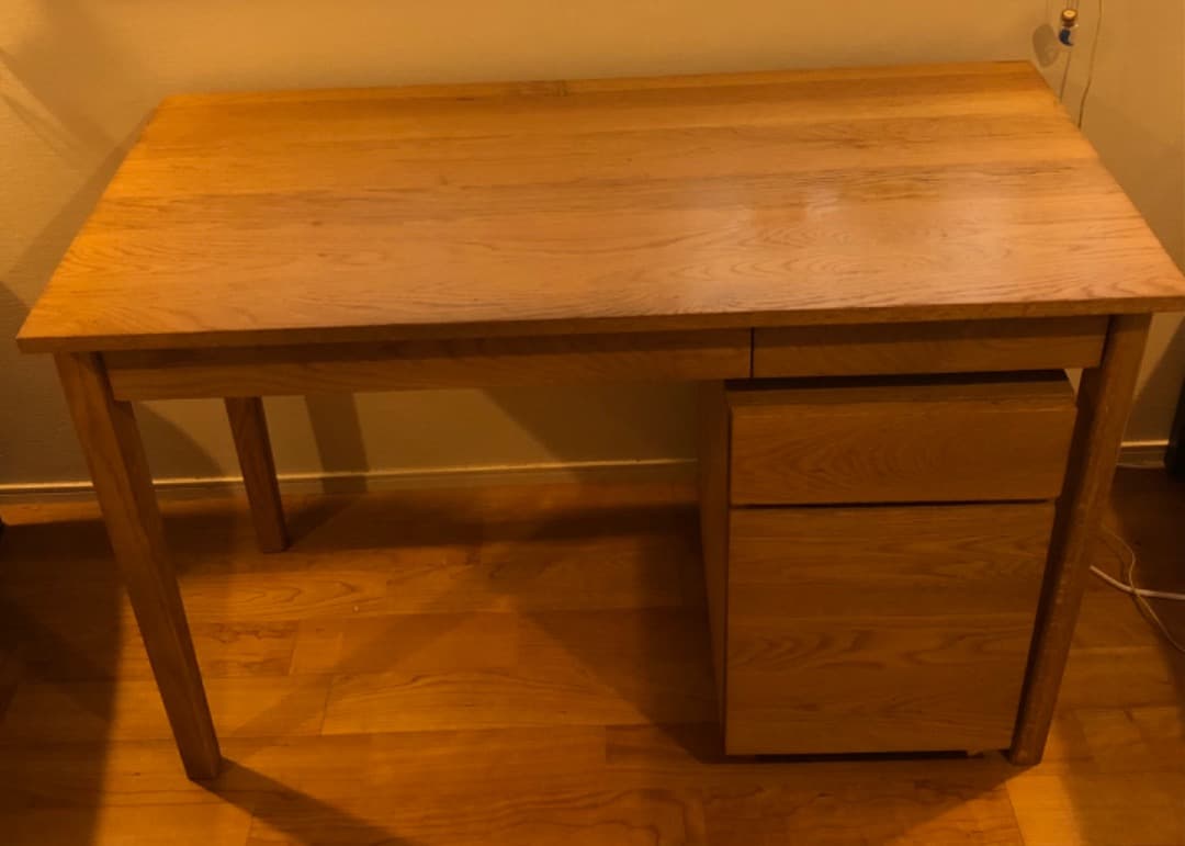 無印良品　学習机(天然木•オーク材) 廃盤品