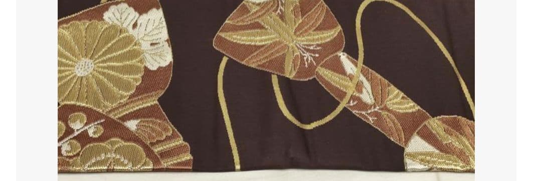 西陣　川島織物謹製　九寸名古屋帯　器物文　金糸　大丸扱い　正絹　お祝い