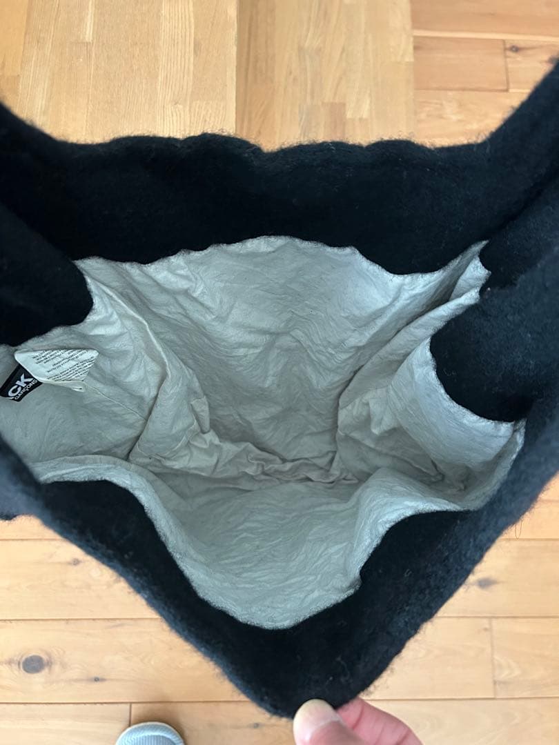 BLACK COMME des GARCONS ウール縮絨トートバッグ