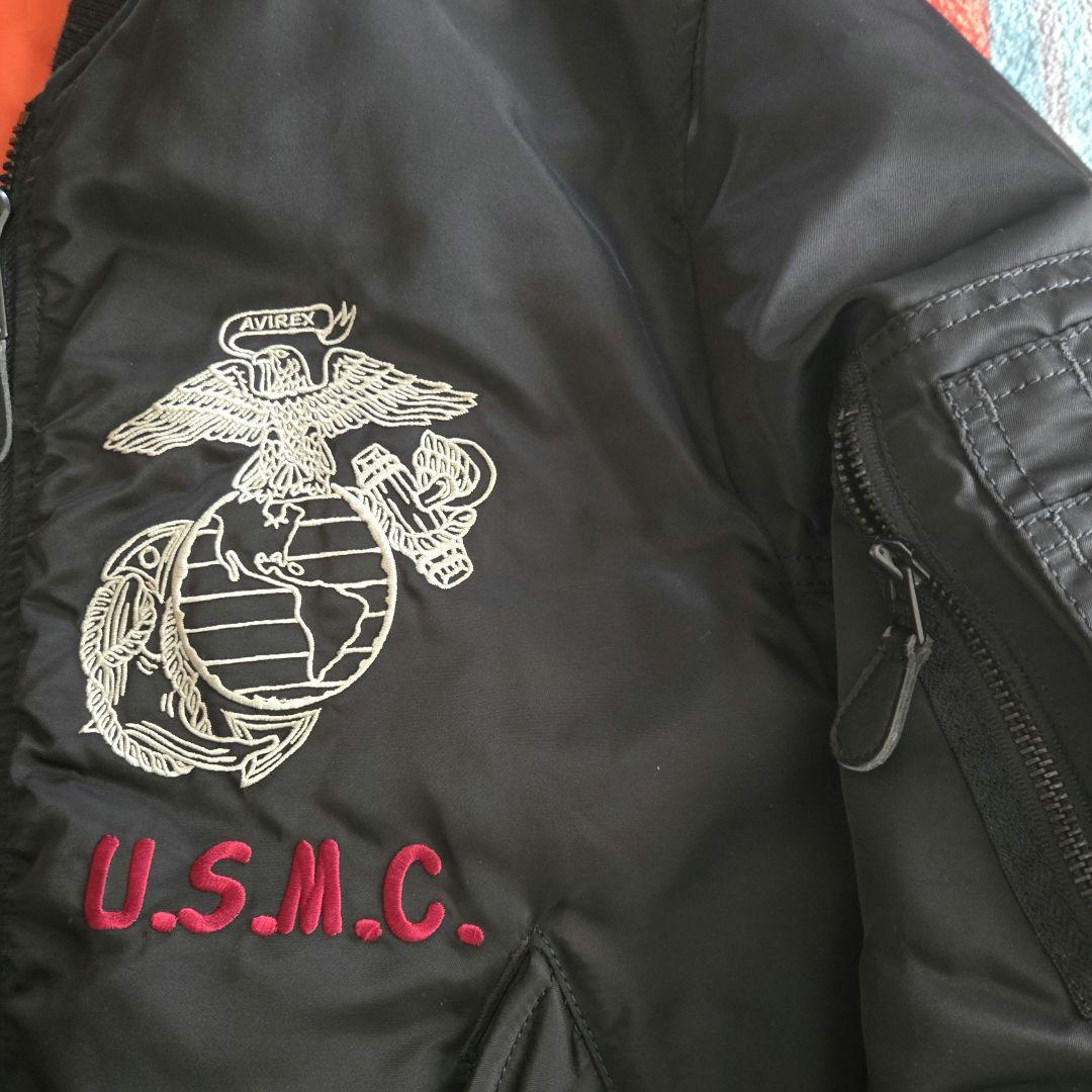 AVIREX MA-1フライトジャケット 両袖タイガー&ドラゴン刺繍入り