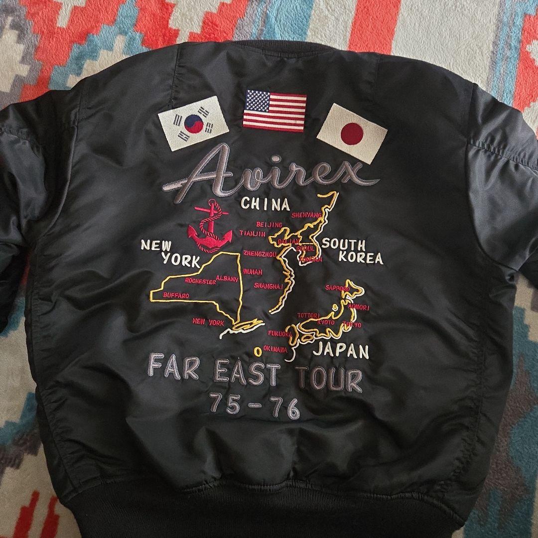 AVIREX MA-1フライトジャケット 両袖タイガー&ドラゴン刺繍入り