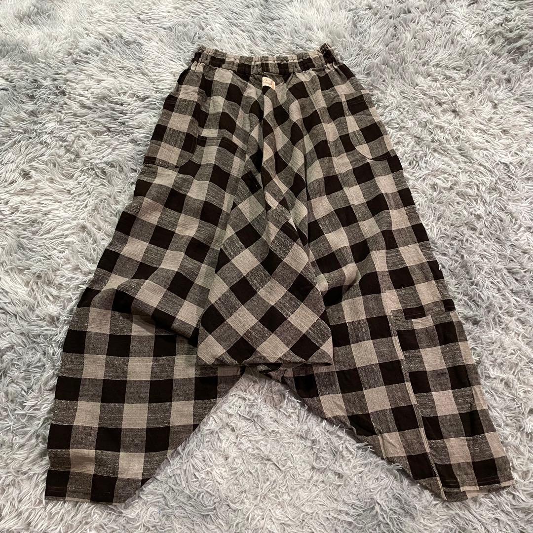 【F】うさとの服 ♡ usaato　ムササビパンツ チェック サルエル 希少