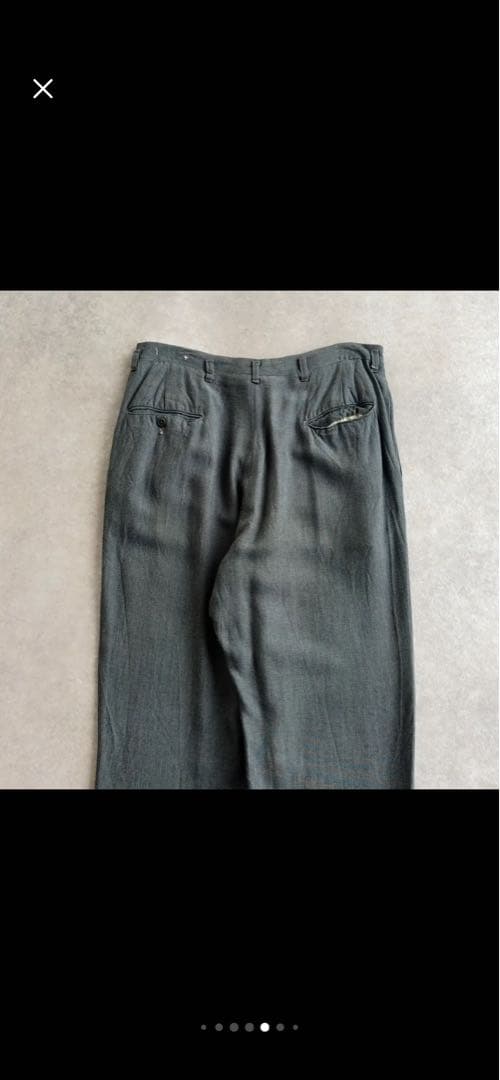S*O様 50s レーヨン　スラックス　グレー　ヴィンテージ