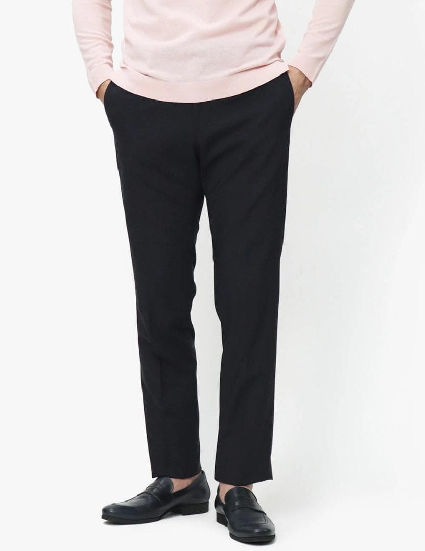 ほぼ新品 定価5.4万 INCOTEX ネイビー スラックス テクノウール 48