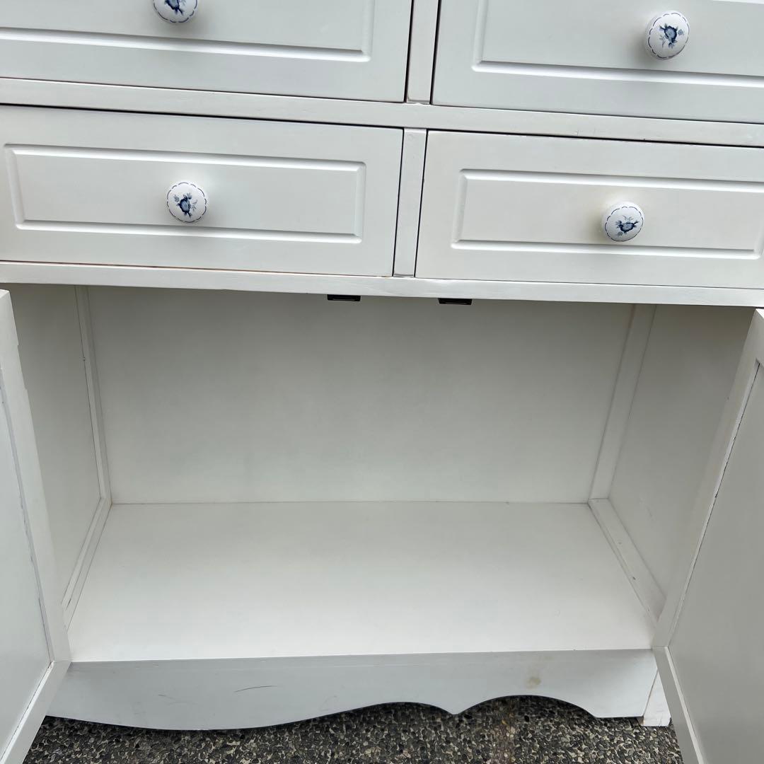 キッチンカウンター　サイドボード　キャビネット　ホワイト