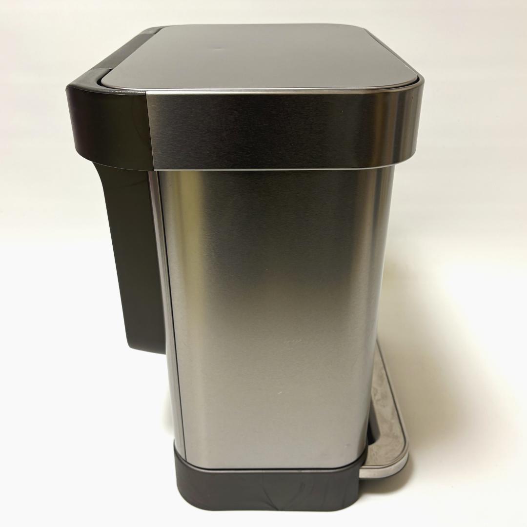 シンプルヒューマン レクタンギュラーステップカン 30L シルバー