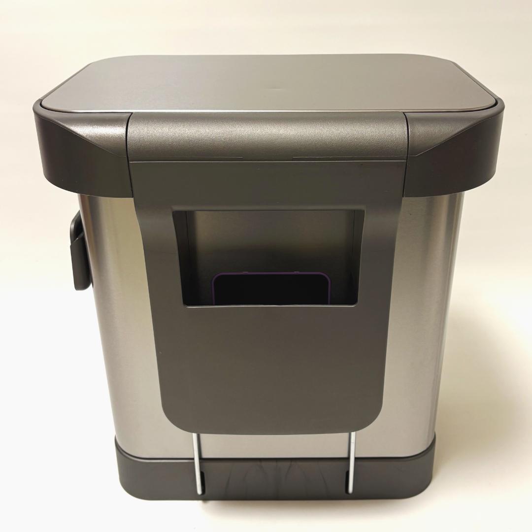 シンプルヒューマン レクタンギュラーステップカン 30L シルバー