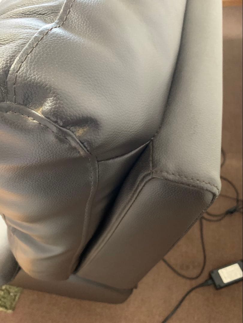 ニトリ 3人用 電動テーブル付 リクライニングソファ Nビリーバ 2革 DBR