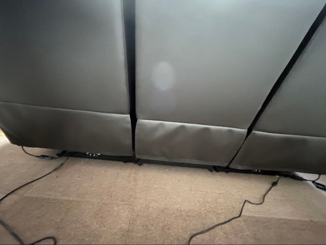 ニトリ 3人用 電動テーブル付 リクライニングソファ Nビリーバ 2革 DBR