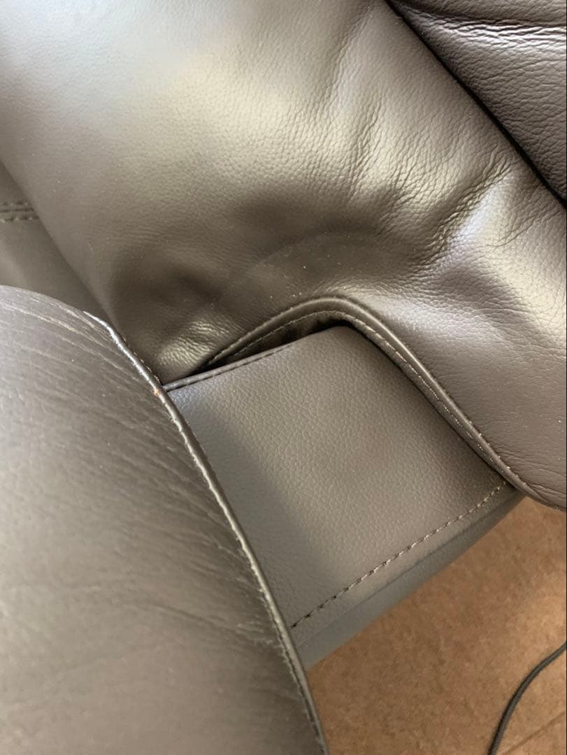 ニトリ 3人用 電動テーブル付 リクライニングソファ Nビリーバ 2革 DBR