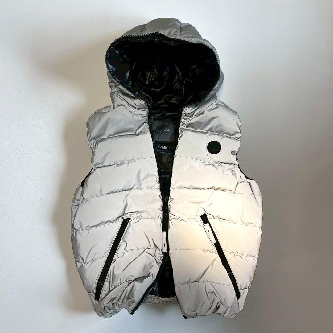 希少サイズ【ハイドロゲン デュベティカ】ダウンベスト スカル 50 ダブルジップ