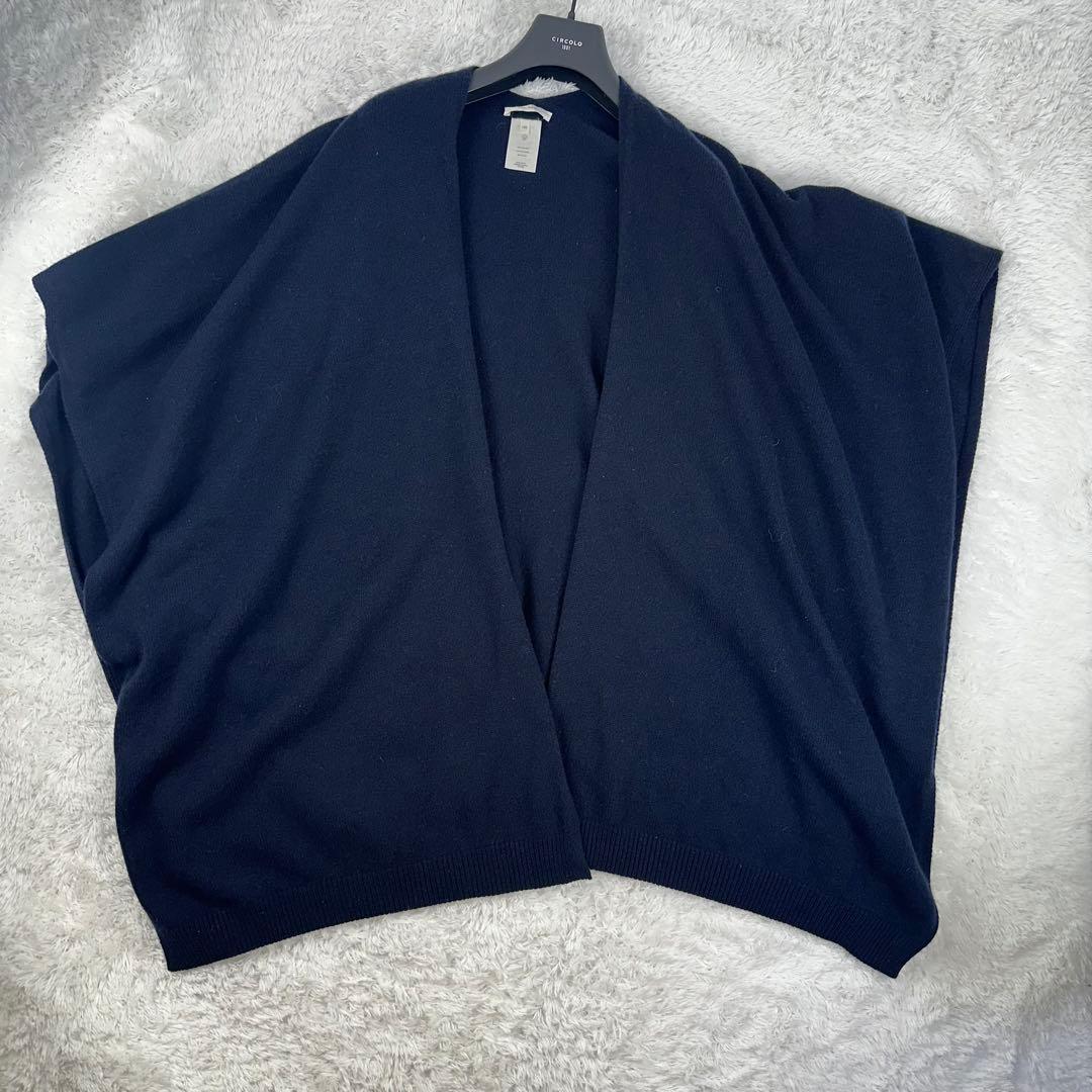 MOMIJI 未使用級ザロウニットポンチョカシミア100% 黒　1SZ L