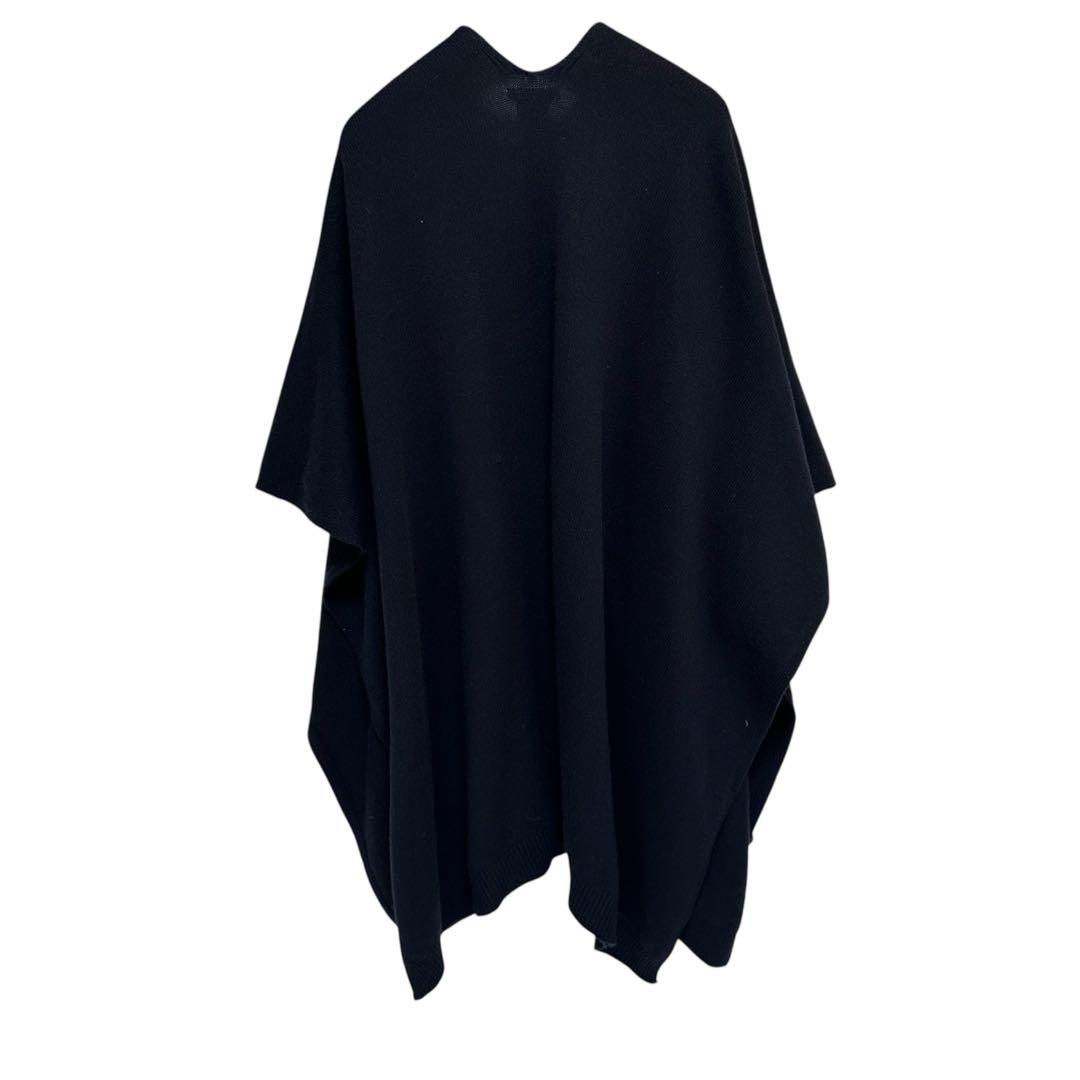 MOMIJI 未使用級ザロウニットポンチョカシミア100% 黒　1SZ L