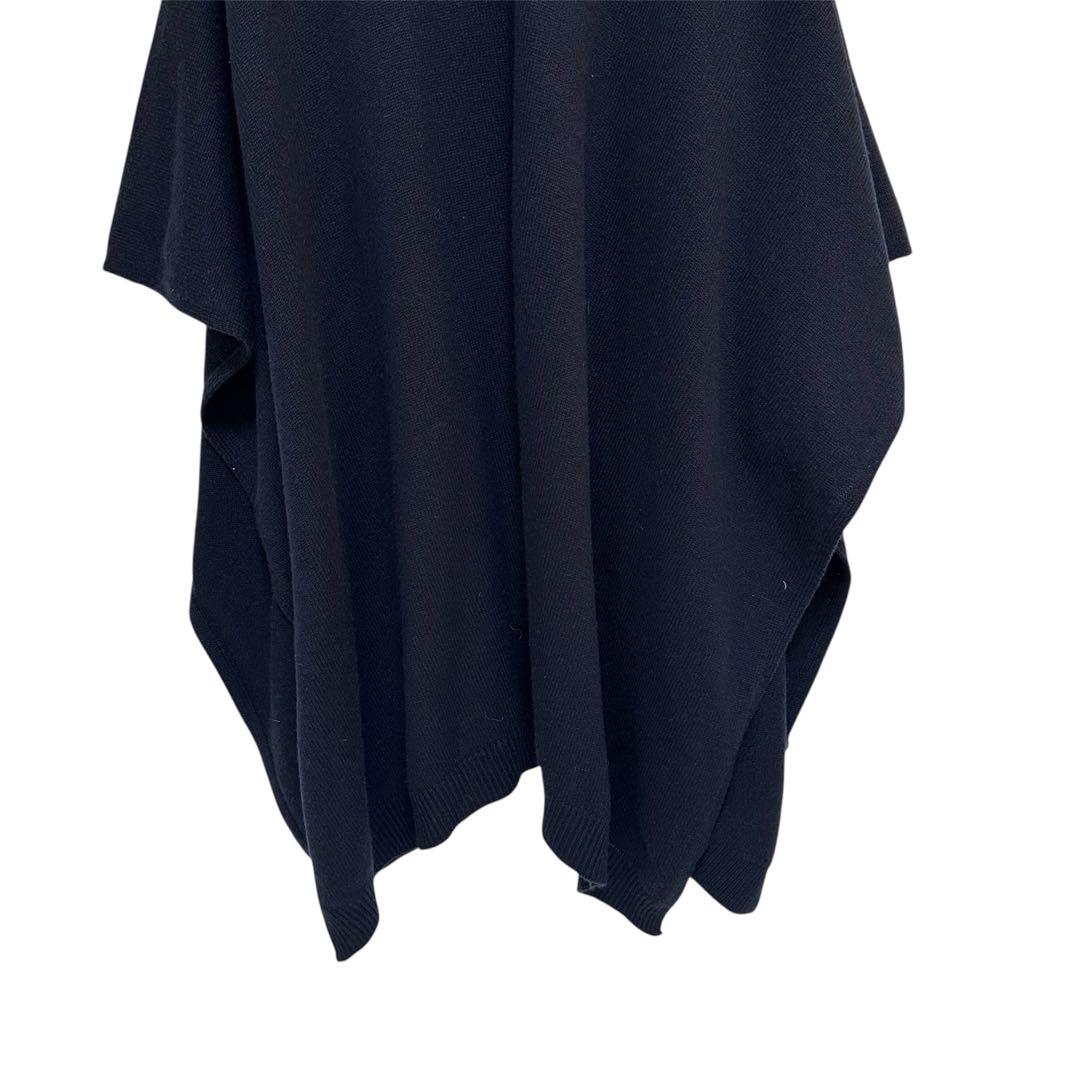 MOMIJI 未使用級ザロウニットポンチョカシミア100% 黒　1SZ L