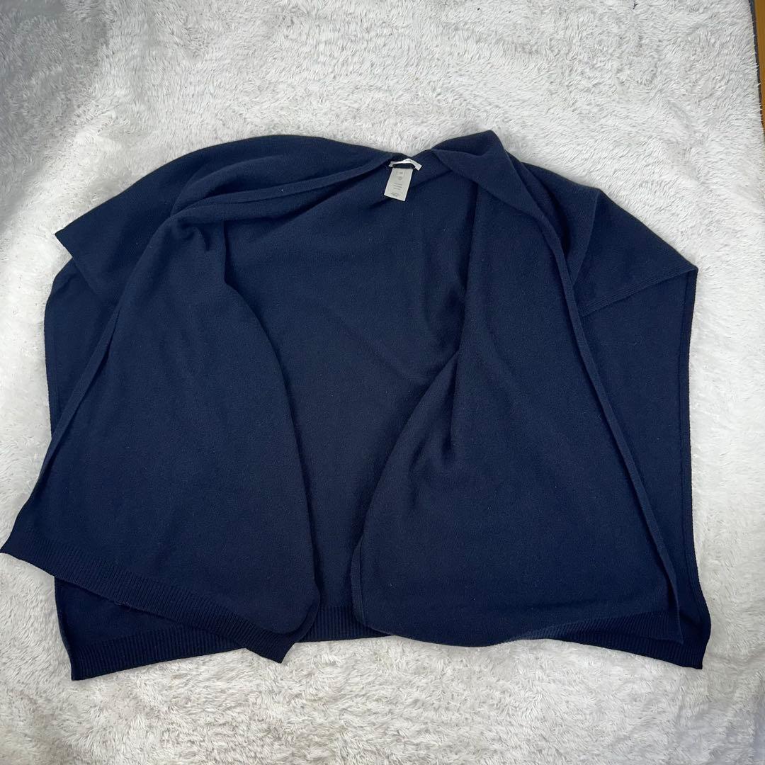 MOMIJI 未使用級ザロウニットポンチョカシミア100% 黒　1SZ L