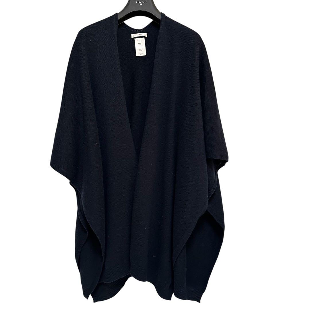 MOMIJI 未使用級ザロウニットポンチョカシミア100% 黒　1SZ L