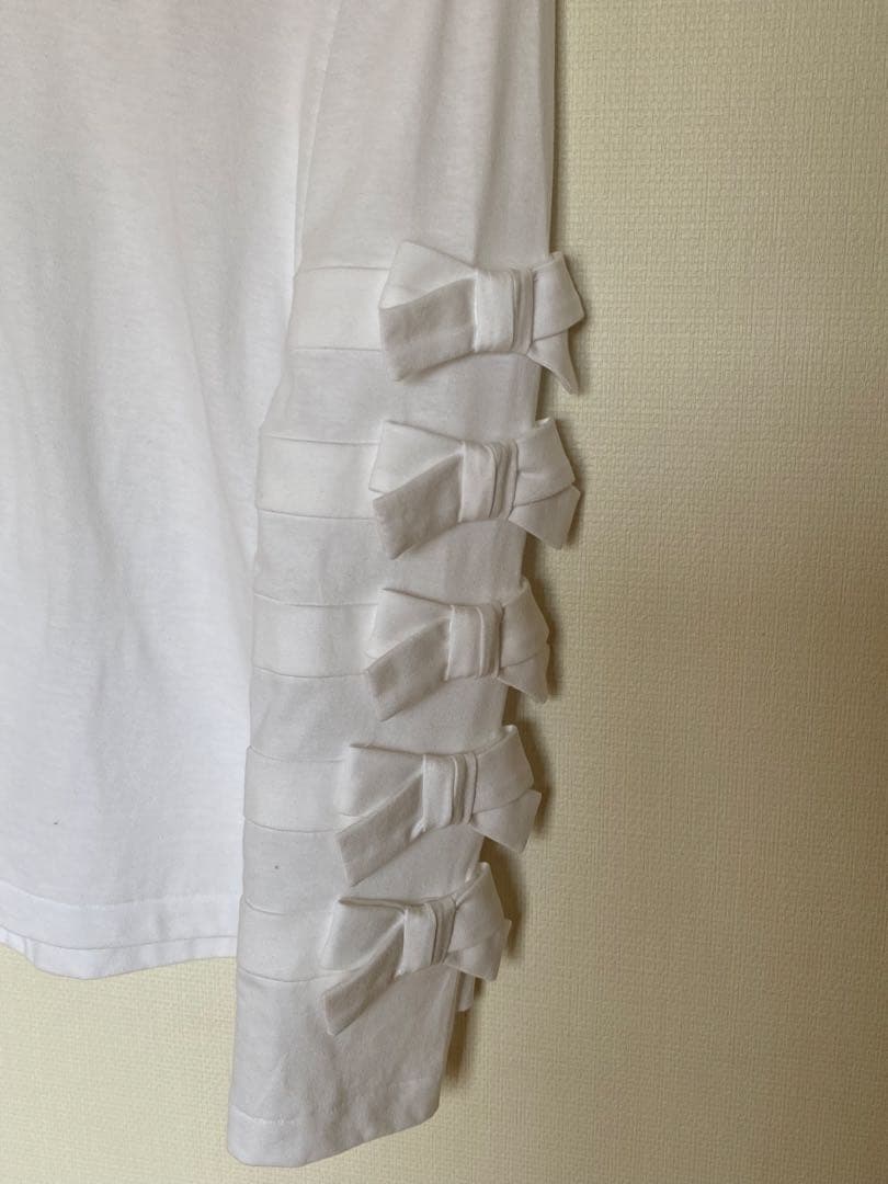 コムデギャルソンガール　リボン　カットソー　M ロンT