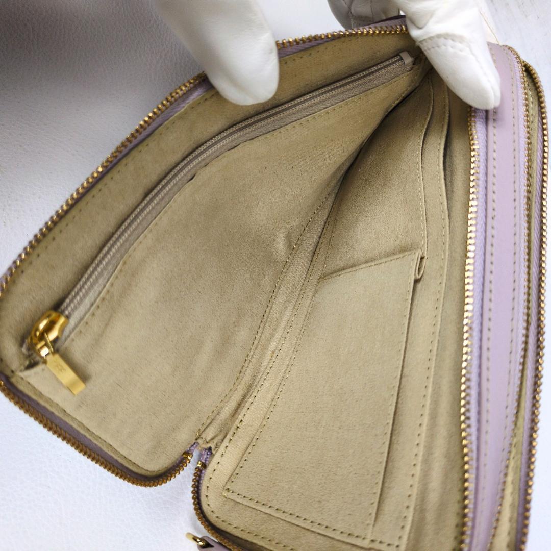 美品 ATAO アミュレット ロージー ラベンダー 財布 ショルダーバッグ