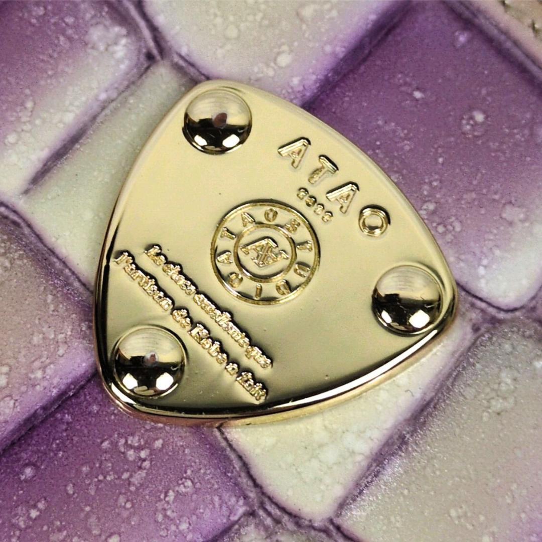 美品 ATAO アミュレット ロージー ラベンダー 財布 ショルダーバッグ