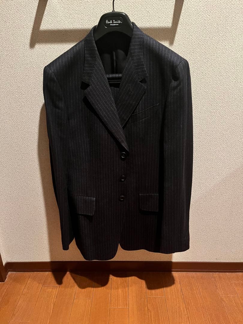 Paul Smith collectionネイビー　ウールフラノ　スーツ