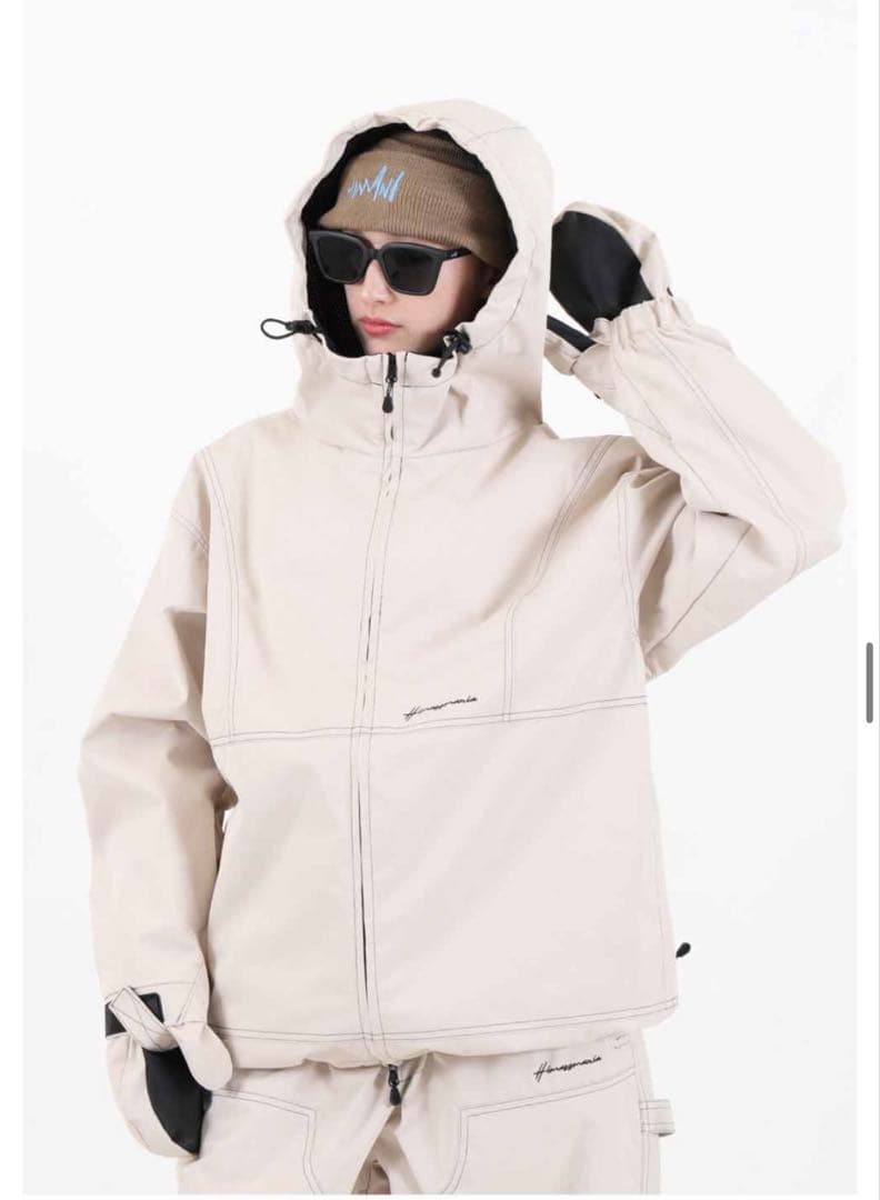 HIMASS MANIA スノボウェア 上下セット ECRUBEIGE