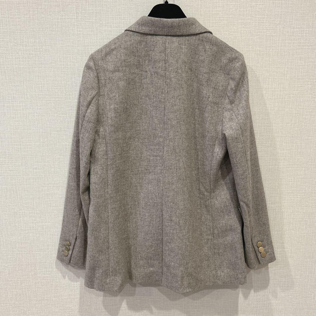 【極美品】✨グリーンレーベルリラクシング✽メランジツイルダブルジャケット 36