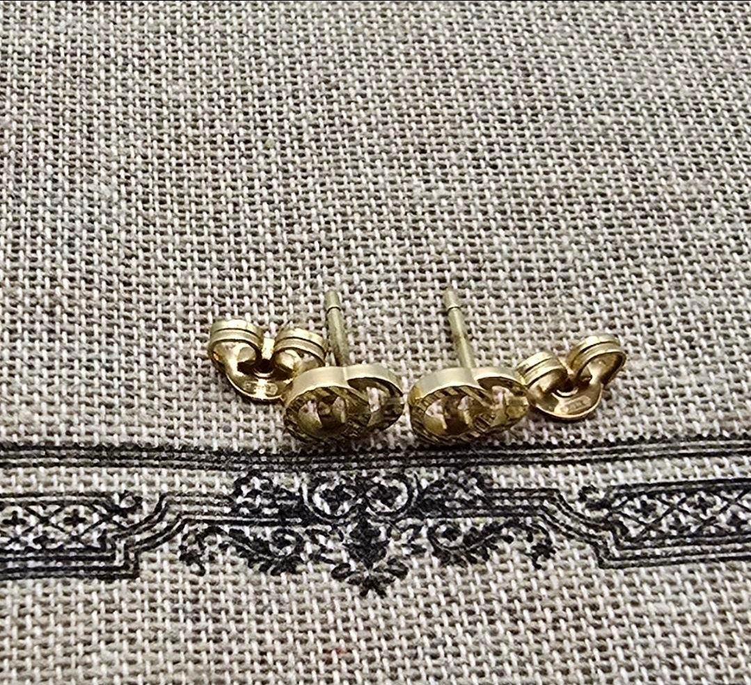 【超レア廃盤美品】GUCCI AU750 ダブルG スタッズ ピアス