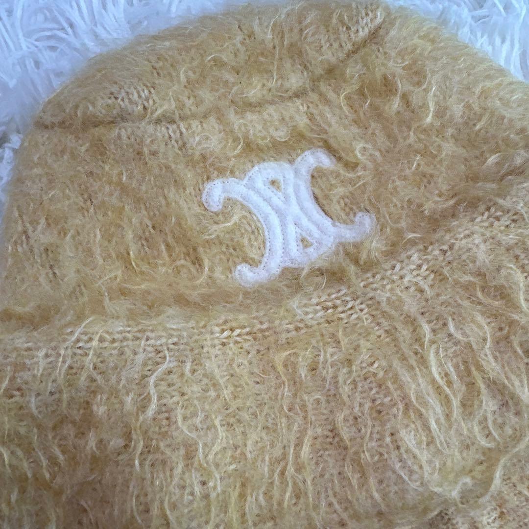 美品！CELINE セリーヌ　ブラッシュド　トリオンフ　バケットハット　イエロー