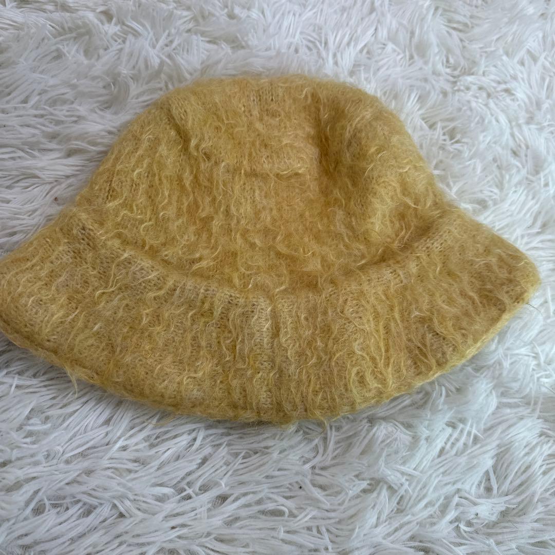 美品！CELINE セリーヌ　ブラッシュド　トリオンフ　バケットハット　イエロー