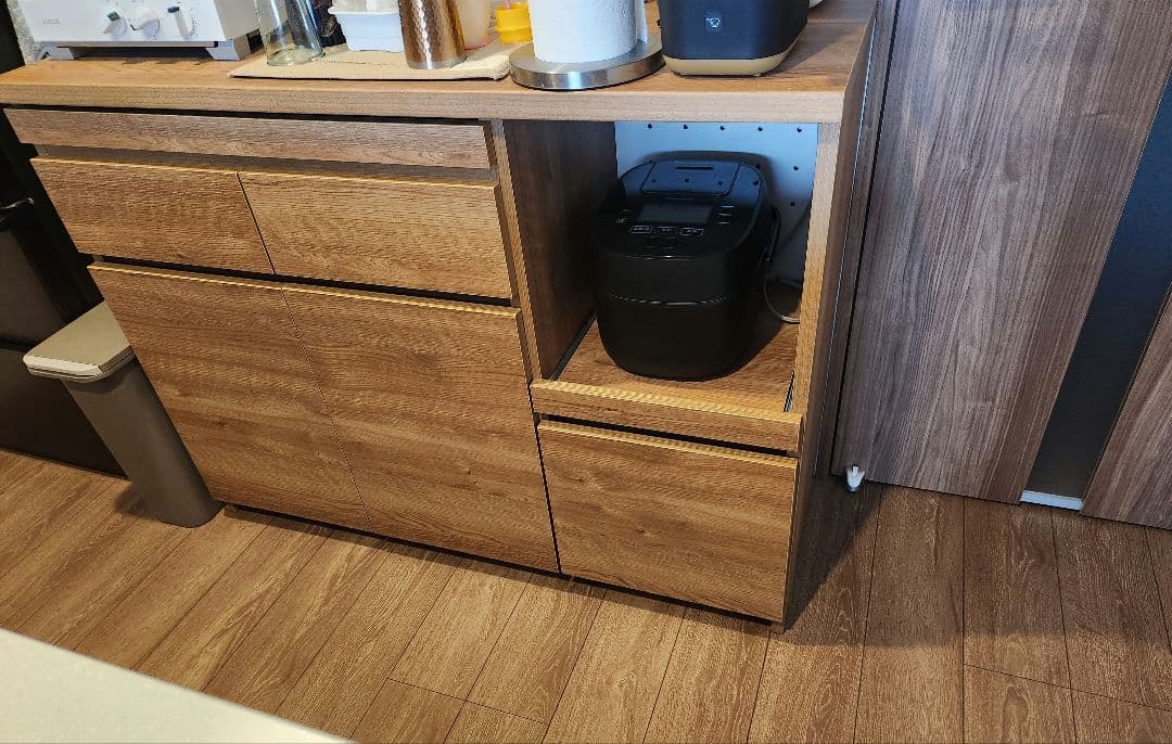 【直接取引き限定】LOWYA キッチン収納 約幅120cm シャビー・ナチュラル