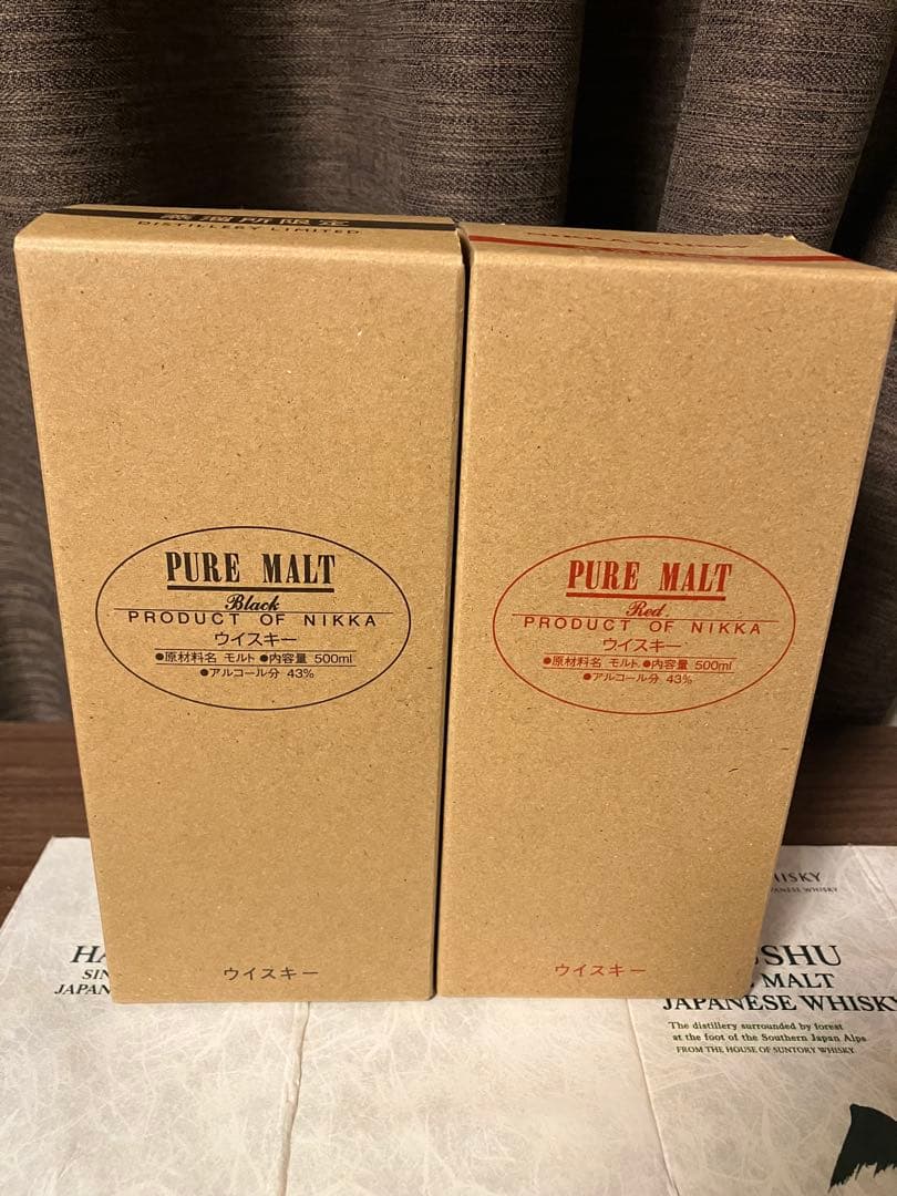 宮城峡蒸溜所限定　ニッカピュアモルトブラック、レッドセット