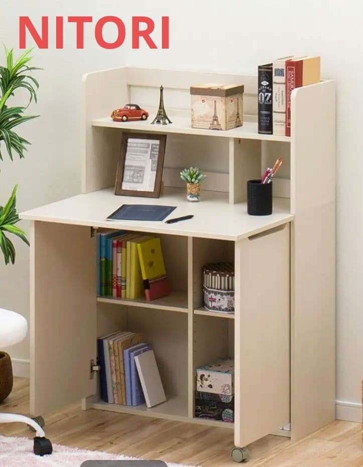 ニトリ ライティングデスク タンブレロ ホワイト　【送料込】【迅速発送対応】