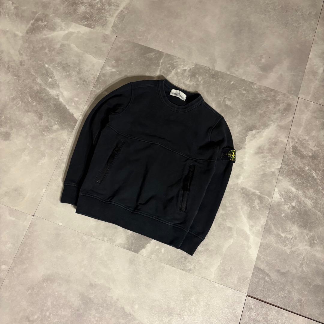 【即完売❗️】ストーンアイランド　トレーナー ブラック 裏起毛