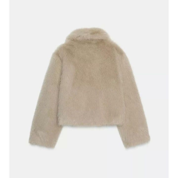 最安値 ZARA ダブルフェイス フェイクファージャケット L モールグレー