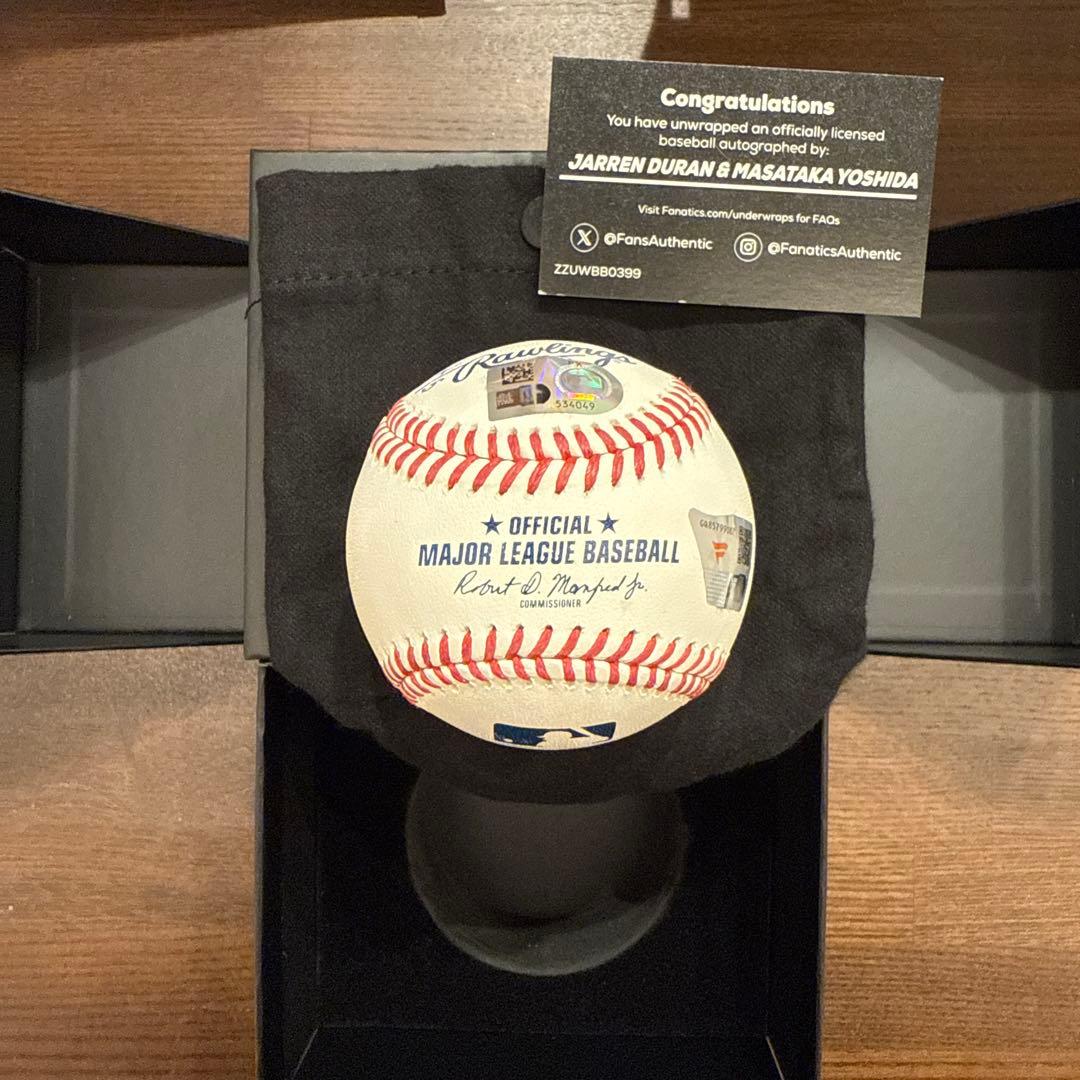 H*R様 吉田正尚 ジャレン・デュラン マルチ サインボール MLB Fanat